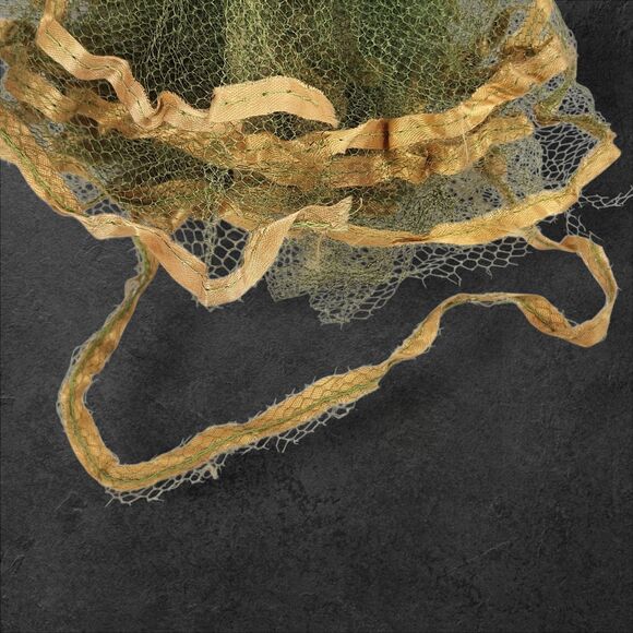 Vintage 1950s Hard Plastic Bridesmaid Doll 8” Sleepy Eyes Tulle Dress Green Gold - Picture 7 of 9